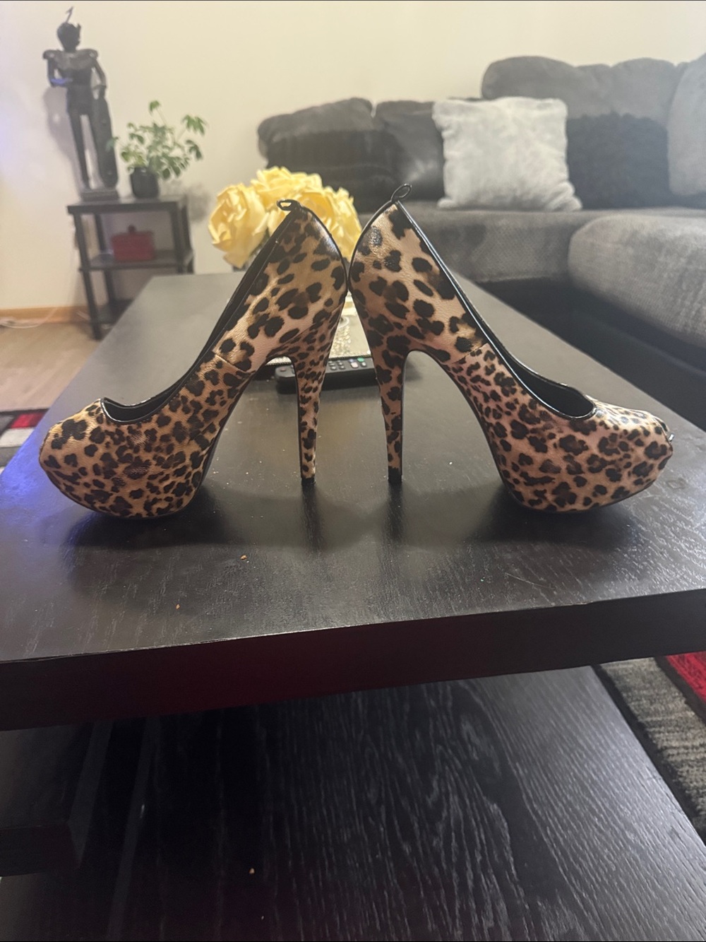 Charlotte Russe Leopard Print Platform Stiletto Heels